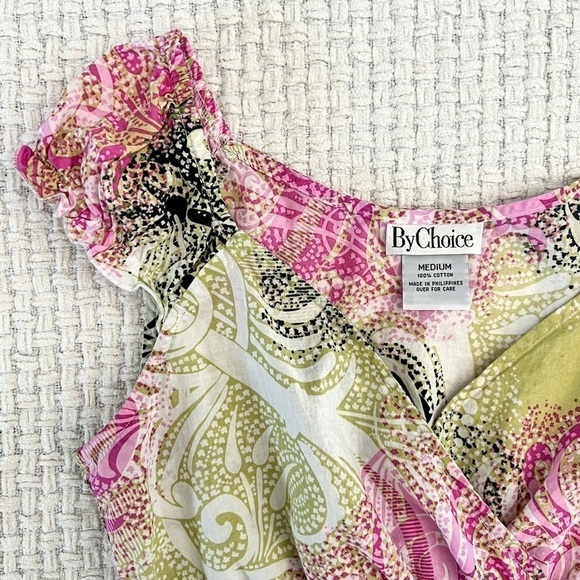 Vintage Y2K Abstract Print Crop Top - Picture 3 of 5